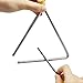 Murtenze 6 Inch Musical Steel Triangle Percussion Instrument, Triangle Hand Percussion with Striker for Music Learning, Teaching, Kids, Adults