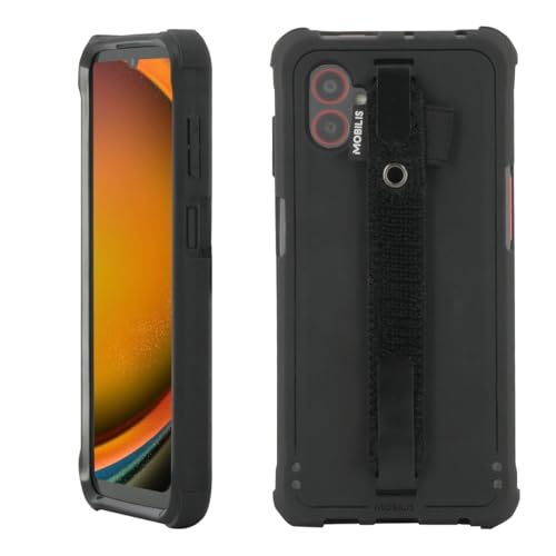 MOBILIS Coque pour Galaxy XCover 7 Pro avec Patte de Saisie Antichute & Porte-Stylet, Etui Renforcé Protection Militaire Fabriqué en France Terminal Mobile, Antimicrobien