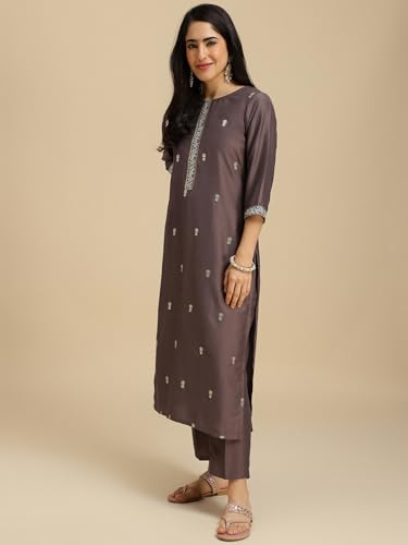 Image of MOKOSH Women's Polycotton Kurta Pant Dupatta