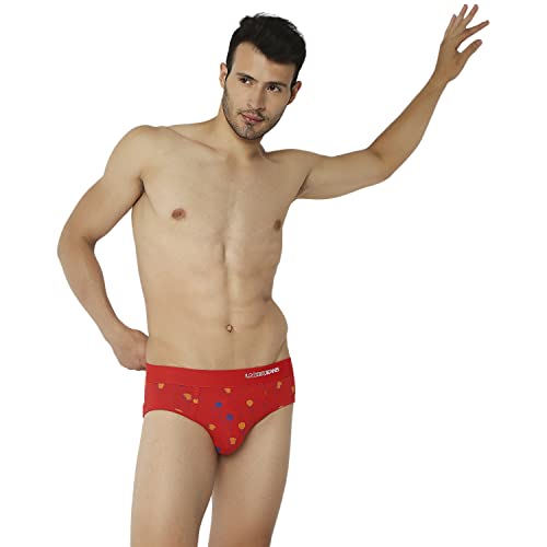 Image of Underjeans Men's Cotton Blend Briefs (UJNPBS051WHITEDKBLUE)