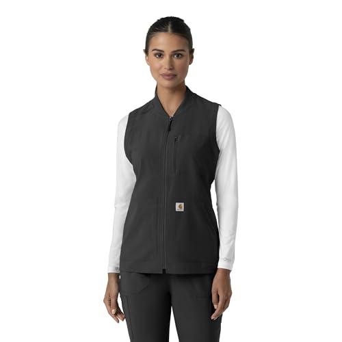 Carhartt Scrubs for Women Force Cross-Flex Lightweight Vest with 6 Pockets