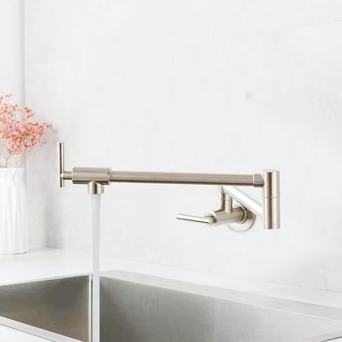 Robinet de cuisine mural pour évier double bac avec bec orientable 360 - 7