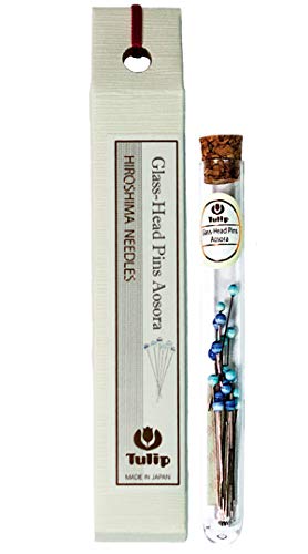 Tulip Glass-Head Pins, Aosora Blue Sky, 20 Count
