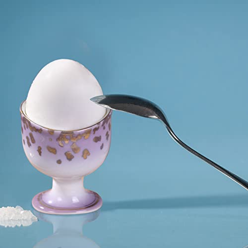 Image of Cinf Ceramic Egg Cup 4 Pack Porcelain Egg Holder Breakfast Boiled Egg Cooking Tools Stable and Easy to Clean Childhood Memories Table Decoration Kitchen Gifts