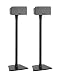 Sanus Wireless Sonos Speaker Stand for Sonos One, Play:1, Play:3 - Audio-Enhancing Design with Built-in Cable Management - Pair (Black) - WSS22-B1