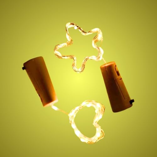 Image of Wanna Party Bottle Cork Decorative Pieces Pack of 4 Mini Decorative Strands for Bedroom Table Wedding Party Decoration Props Stylish Home Decoration Items Festival Celebration Room Decor Accessories