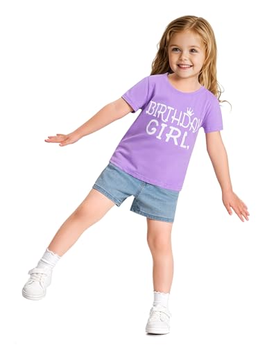 Birthday Girl Shirt Toddler Baby Girls Birthday Outfit Cotton T-Shirt Size 2-10 Years3