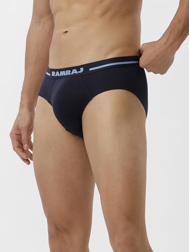 Image of RAMRAJ COTTON Men 100% Combed Cotton Outer Elastic Briefs (Pack of 2)