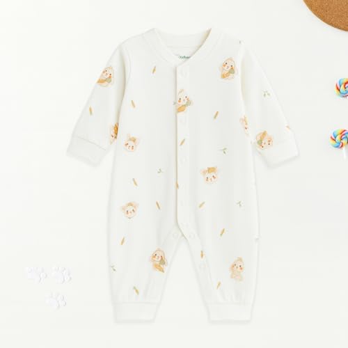 Image of Kidbea Soft Cotton Unisex Baby Onesie Romper | Cute & Multiple Prints Full Sleeve Sleepsuit for Infant | Comfortable Trendy Bodysuit