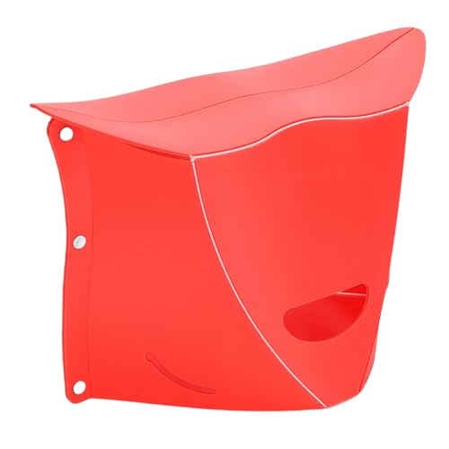 SPYMINNPOO Taburete Plegable, Reposapiés de Avión de Plástico Liviano para Viajes y Uso Al Aire, Taburete Portátil para Acampar y Caminar con Función de Bolso (Fruta Verde) (Rojo)