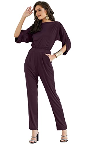 Image of KOH KOH Womens Short Sleeve Semi Formal Cocktail One Piece Jumpsuit Romper