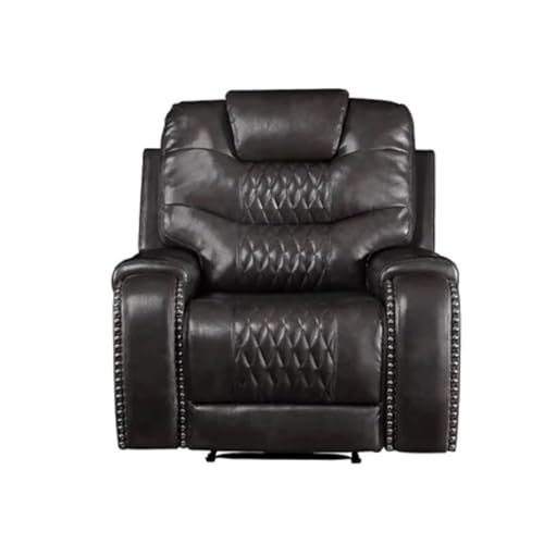 Image of Torque Mikkel 1 Seater Recliner Chairs for Home Office-Black | Leatherette Recliner Sofa 1 Seater | Manual Relaxing Single Chair for Adults -1 Year Warranty
