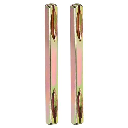 DTGN Espiga Pomos Puerta 100mmx25mm(LxT) - Paquete 2 - Adecuado Mayoría Pomos Puerta Tipo Mortaja - Sistema Accionamiento Cuadrado Hierro - Barra Espiga Repuesto - Dorado
