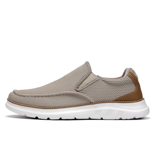 Image of Mens Casual Loafers Slip-on Boat Mesh Walking Shoes Business Oxfords Sneakers Work Comfortable Lightweight Soft Sole