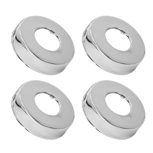 Hugwish Kraan rozet roestvrij staal (3/4) Ø 27 mm x Ø 60 mm x hoogte 15 mm 4 stuks, afwerking voor douchekranen en wandarmaturen warm water (Ø 60 mm x 15 mm hoogte)