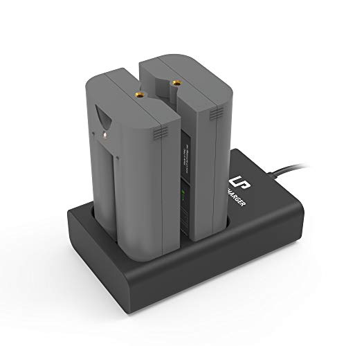 Ring Battery Charger Pack, LP 2 Pack Rechargeable Batteries and Dual Port USB Charger Station, Compatible with Ring Video Doorbell 2 / Pro, Ring Spotlight Camera, Ring Stick Up Cam, Ring Peephole Cam
