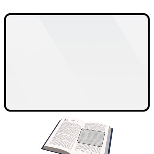 Foglio di ingrandimento della pagina, fogli flessibili in PVC, lente d'ingrandimento leggera con lente ottica piatta | Lente in vetro per libri e pagine di ingrandimento per libri, mappe, forniture