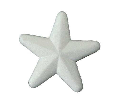 Italveneta Didattica - Étoiles en Polystyrène - Set de 13 Étoiles Moyennes - Blanc - 150 mm - Pour Loisirs et Bricolage - 3 Ans à 99 Ans