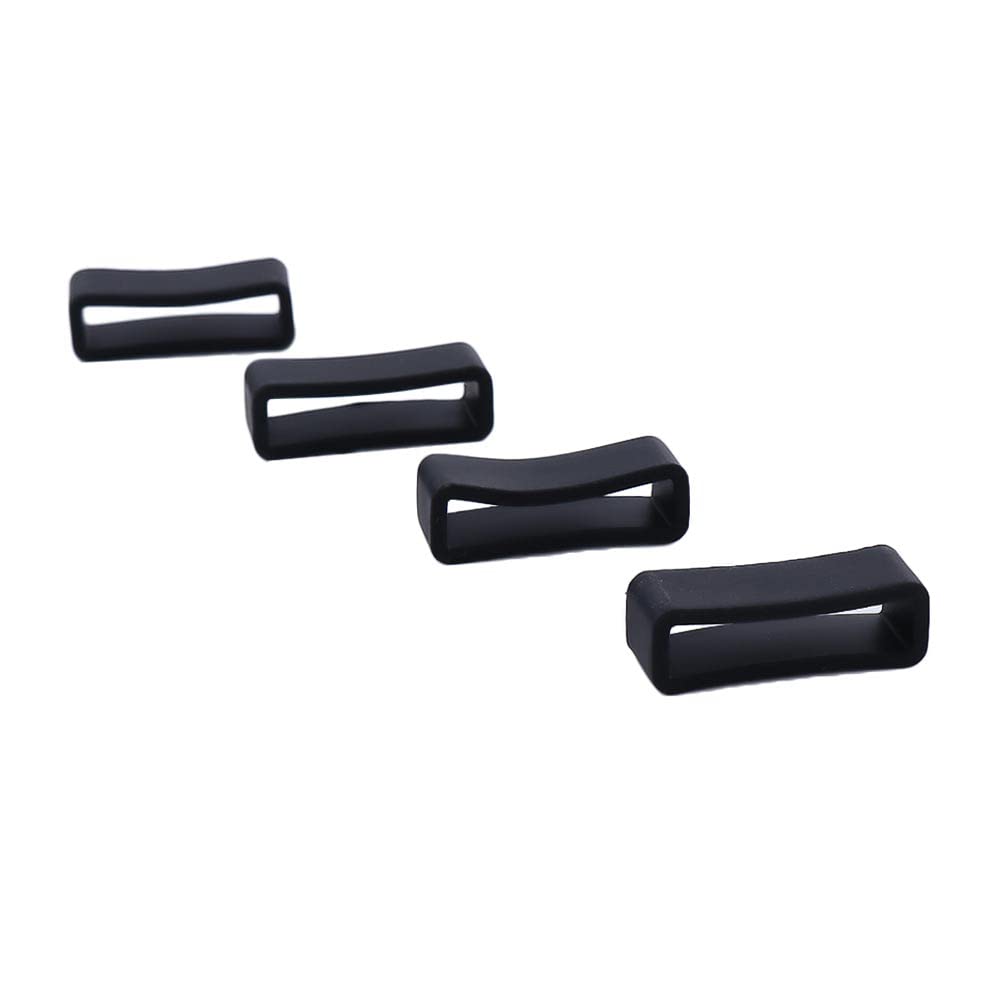 generic 4 PCS Silicone Watch Band Loops Watch Strap Keeper Replacement Watchband Holder Loop Fastener Rings for Smart