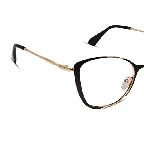 Image of LensKandy Cat Eye Shape Glasses for Women | Blue Cut Cat Eye Full Rim | Zero Power | Anti-Glare & UV Protection | Large Size Eyeglasses for Screen Use | Lightweight & Blocks Harmful Rays