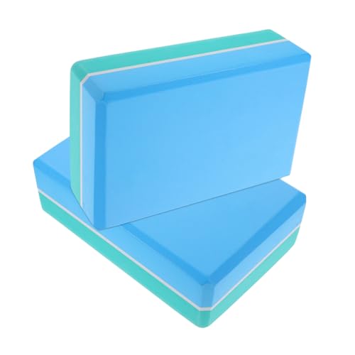 ERINGOGO 2 Piezas Bloques de Yoga EVA Densidad Alta Antideslizantes para Estiramientos Olor Accesorios Compactos para y Ejercicio Casa y Gimnasio