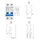 Heschen DC Miniatur-Leistungsschutzschalter, HSB6C-DC, 2 Polig, DC500V 63A, Photovoltaik-Leistungsschalter, für Solar-PV-Anlage Solarzellen Gittersystem, 35mm DIN-Schienenmontage, grau