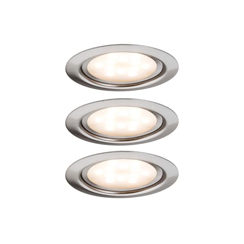 Kit encastrés meuble LED extra-plat 65mm en acier brossé résistant