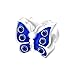 Produktbild Andante-Stones Silber Bead Blauer Schmetterling Element Kugel für European Beads + Organzasäckchen