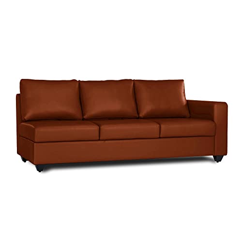 Image of Wakefit Sofa Set | 3 Year Warranty | Sofa 3 Seater, 3 Seater Sofa for Living Room, Wooden Sofa Set, 3 Seater + Left Aligned, Sofa for Living Room - Napper(Romance : Tan)