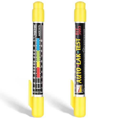 2 Pcs Paint Thickness Gauge,Paint Coating Tester, Car Body Damage Detector,Crash-Test Check, Cars Paint Inspection,Water Resistant, Great to Have When Shopping for Used car