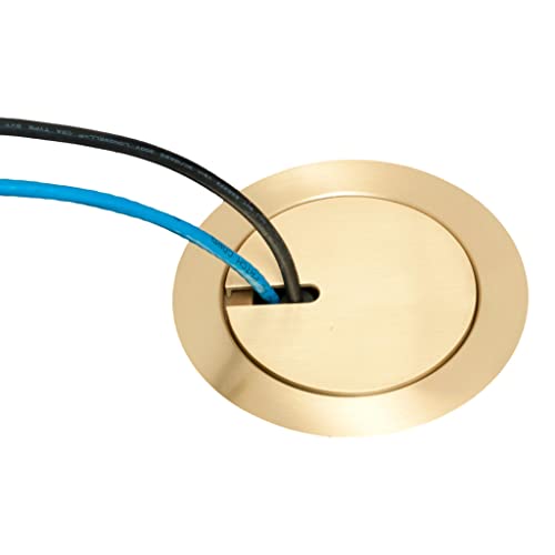 Arlington FLBC4580 Recessed Power and Data Round Floor Box for Existing or New Concrete Floor Boxes (Fits in Most 4.5 Inside Diameter Round PVC Concrete Floor Boxes) (Brass)