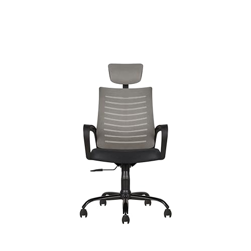 Image of CELLBELL Desire C104 Mesh High Back Ergonomic Office /Study Revolving /Computer Chair for Work from Home - Metal Base, Seat Height Adjustable, Grey