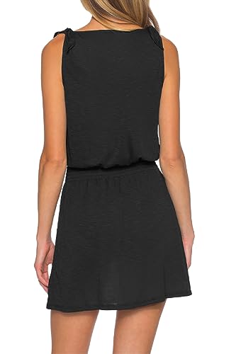BECCA Women's Standard Breezy Basics V Dress, Plunge Neck, Beach Cover Ups2