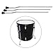 Pistro 3pcs Metal Floor Tom Drum Legs Holder – Silver Adjustable Support for DIY Drum Projects