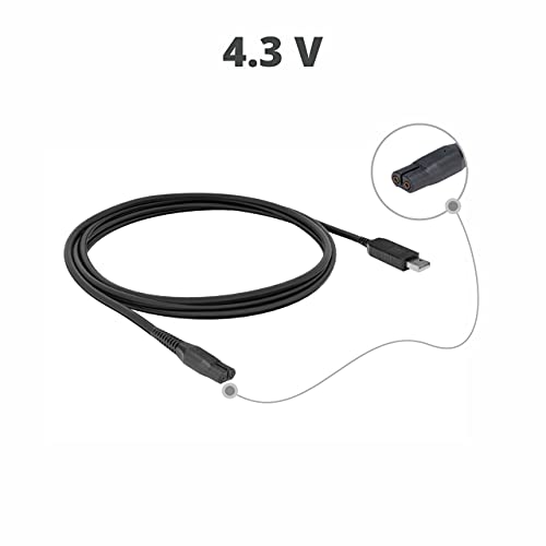 Image of 4.3V USB Charging Cable Compatible With Philips Trimmers & Shavers| A00390 Replacement Charger (Complete list of compatible models in bullet point) BK MG3730