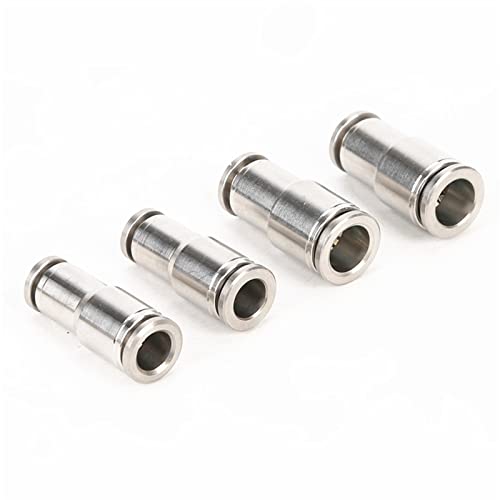 Conector recto rápido neumático de acero 304 con unión reductora para mangueras 4