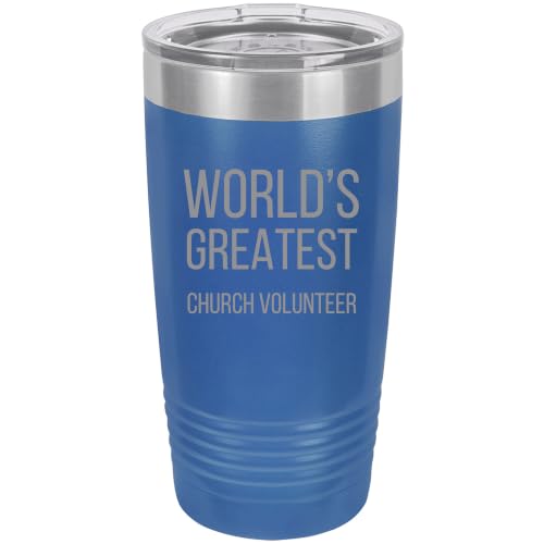 World’s Greatest Church Volunteer Blue Tumbler