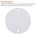 MECCANIXITY 10Pcs PVC Conduit Lid Round Junction Box Cover PVC Round Circular Box Lids 65mm OD for Conduit Box