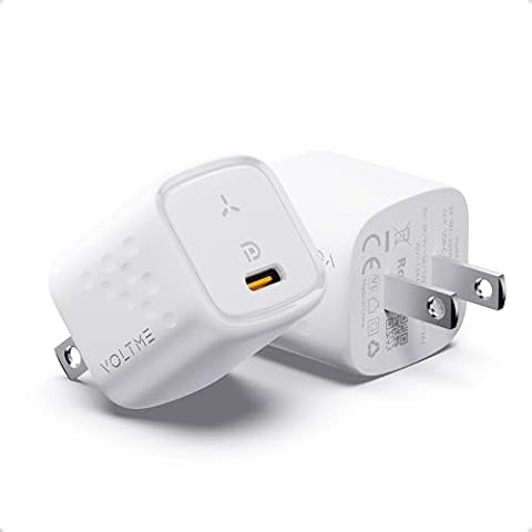 VOLTME USB C Charger, 2 Pack 20W PD 3.0 Wall Charger Block, Compact USB C Fast Charger for iPhone 14/14 Plus/14 Pro/14 Pro Max, Galaxy, Pixel 4/3, iPad/iPad Mini Cover