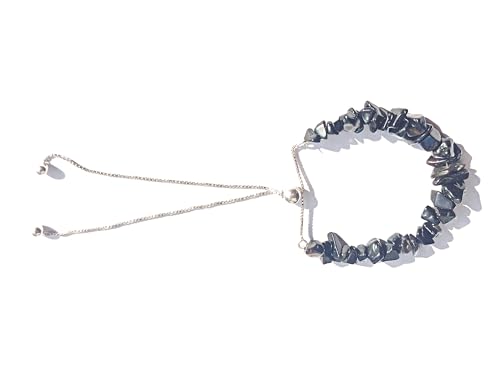 Onyx noir bracelet ajustable en argent sterling pour en finir avec les problèmes de taille