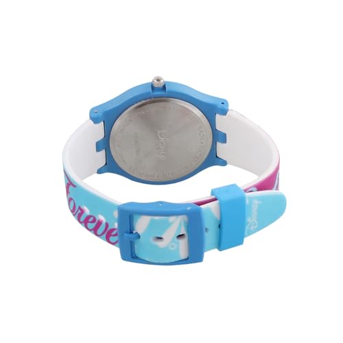 Disney Plastic Unisex Princess For Kids Round Analogue Wrist Watch Birthday Gift For Boys & Girls-Age 3 To 12 Years (Elsa And Anna Blue),Multicolour
