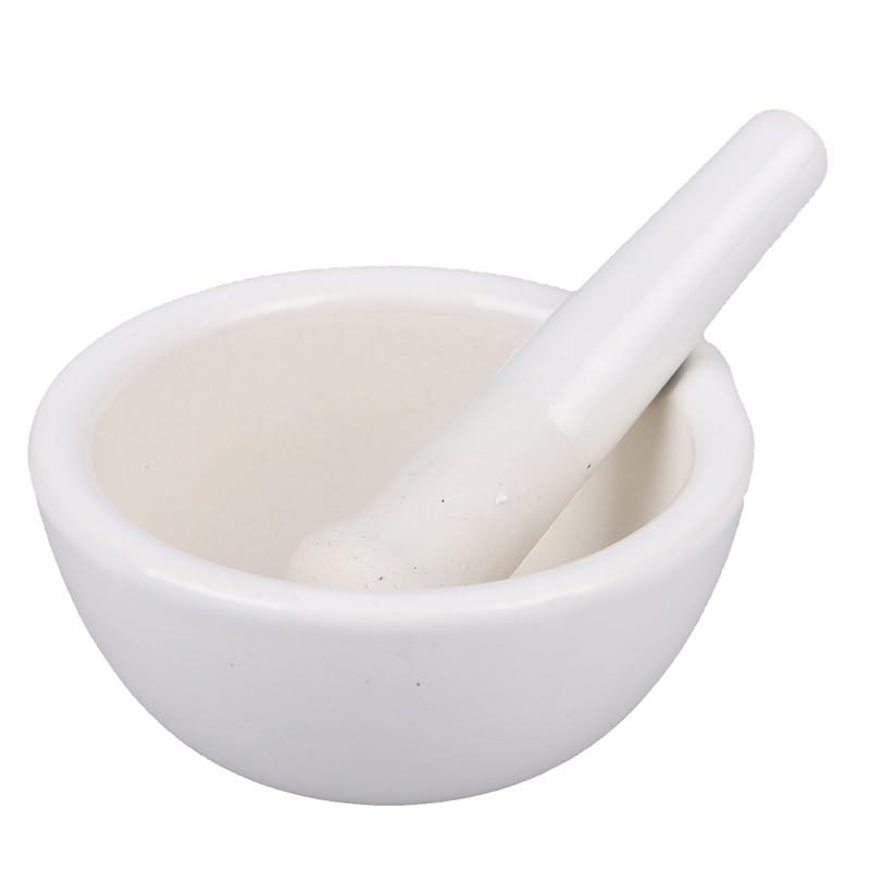 Pestle and Mortar 60/80/100mm Mortar and Pestle, Spice Crusher, Ceramic Bowl, Hard Food Kitchen Tool, Vanilla, Spice Tea, Garlic Grinder Mortar and Pestle