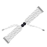 NAMOARLY en Blanco y Gris para Reloj Inteligente Banda Ajustable de Paracord Pulsera de Liberación Rápida Resistente Compatible con Fitbit Serie 3 para Hombres y Mujeres