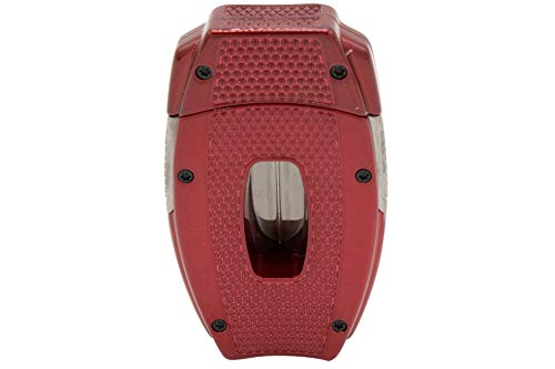 Xikar VX2 V-Cut Cigar Cutter, Up to 70 Ring Gauge, Built-in 64RG Bowl, Stainless Steel Blades, Attractive Gift Box, Ergonomic Design, Secure-Lock, Spring-Loaded, Daytona Red - Thumbnail 2