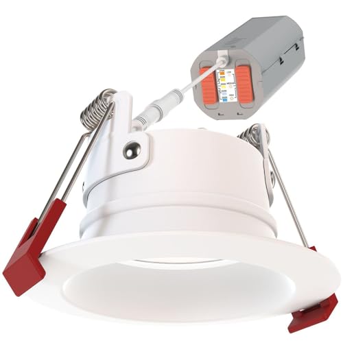 Image of Juno Canless LED Wafer Light, Miniature Downlight, 5-in-1 Switchable White Color Temperature, Adjustable Brightness, Deep Regressed Smooth Trim, 2-Inch, White (WF2 Dreg SM ALO25 SWW5 90CRI 120 MW M6)