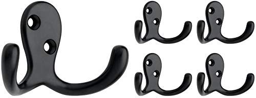 WLK Double Prong Robe Hook ! Hooks for Wall | Hooks for Clothes Hanging |. Hooks for Hanging Heavy Items | Hooks for Door | Hooks for Kitchen | Door Hooks for Clothes (Pack of 5 pc)