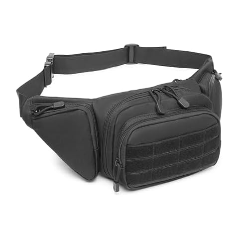 ONE WVW PIN Gun Holster Fanny Pack for Men Women, Concealed Carry Pistol Pouch Fits 1911, Glock, H&K, Ruger, S&W M&P Shield, Taurus, Sig Sauer, Springfield, Beretta, Kimber, Walther, and More (Black) Cover