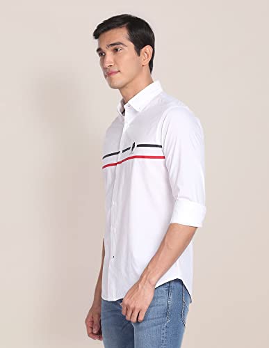Image of U.S. POLO ASSN. Striped Regular Fit Cotton Shirts for Men - Full Sleeve Mens Casual Shirts