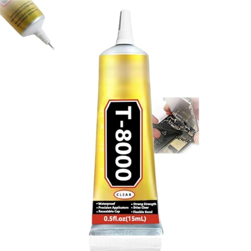 T8000 Multi-Function Glue | High-Performance Waterproof Adhesive for Precision Repairs | Clear Contact Adhesive for Phone Screen Repair, Electronics, Jewelry & Multi-Function Fixes（15ml）