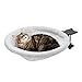 猫 窓用ハンモック - 猫用 快適 窓 ベット 穴あけ不要 キャットウォーク コンパクト 折りたたみ可能 360° 日光浴 - 柔らかい 仿兔毛绒 デスククランプ式 吊りベッド 最大18kg まで対応 - 省スペース インテリア くつろぎ - グレー